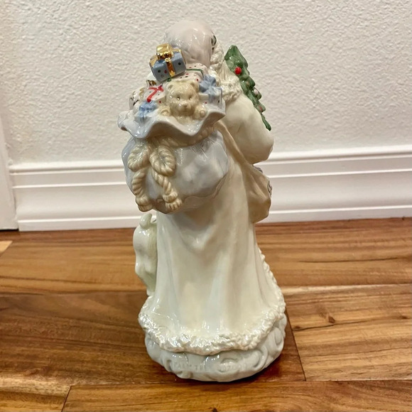 Vintage Palm Tree 2000 Santa Clause Music Figurine We Wish You A Merry Christmas - Picture 7 of 9